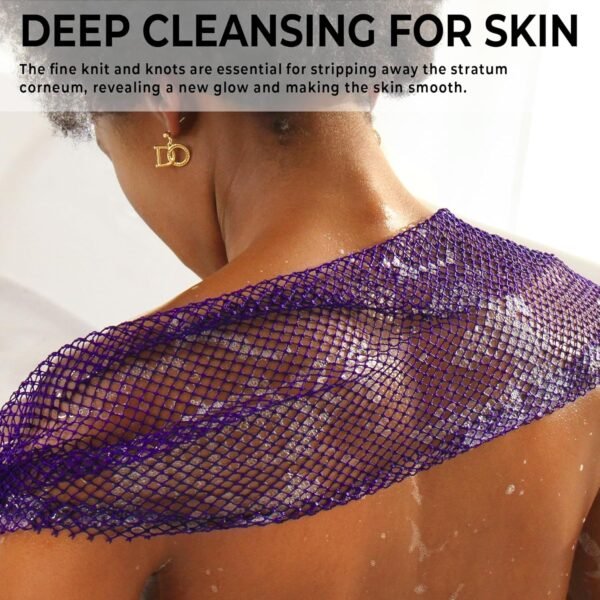81aJUF6lbWL._AC_SL1500_.jpg African Net Sponge Authentic - 2 Pieces Exfoliating Body Scrubber Bath Sponge - Back Scrubber Washcloth for Shower with Travel Bag - Real African Scrub Exfoliator Body Care Bathing Accessorie