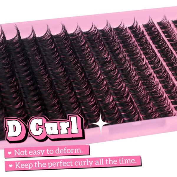 81asQOpqXL._SL1500_.jpg 280Pcs Wispy Individual Lashes DIY Eyelash Extensions 8-16MM D-Curly Lash Extensions Lash Clusters 80D Cluster Eyelashes DIY at Home by ALICE