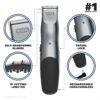 Wahl Groomsman Corded or Cordless Beard Trimmer for Men - Rechargeable Grooming Kit for Facial Hair - Beard Trimmer & Groomer - Model 9918-6171V