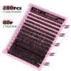 81bBbFcp-8L._SL1500_.jpg 280Pcs Wispy Individual Lashes DIY Eyelash Extensions 8-16MM D-Curly Lash Extensions Lash Clusters 80D Cluster Eyelashes DIY at Home by ALICE