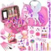 Kids Makeup Kit for Girl - Kids Makeup Girl Toys with Flying Horse Storage Case, Girl Makeup Sets Kids Toys Kids Play Makeup Set for Girls Christmas Birthday Gift Toys 3-12 Years Old Girl
