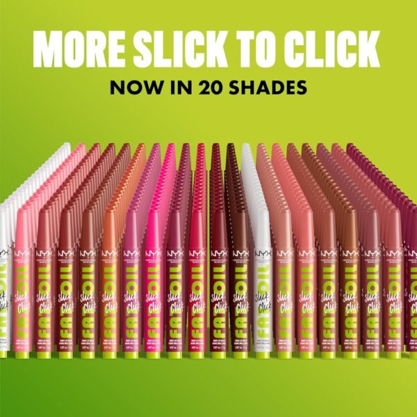 81bHOGGS0IL._SL1500_.jpg NYX PROFESSIONAL MAKEUP Fat Oil Slick Click, Lightweight, Buildable, Pigmented Vegan Lip Balm - In A Mood