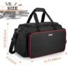 81bHbAccO1L._SL1500_.jpg BAFASO Large Capacity Hairdresser Bag with Adjustable Dividers, Travel Barber Case Holds Various Hair Cutting Tools (NO ACCESSORIES), Black