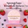 Spongelato Loofah Exfoliating Body Scrubber by Spongelle | Infused with Body Wash | Bath & Shower Loofah for Women | 14+ uses | Frutti di Bosco (Mixed Berries) Gelato Inspired