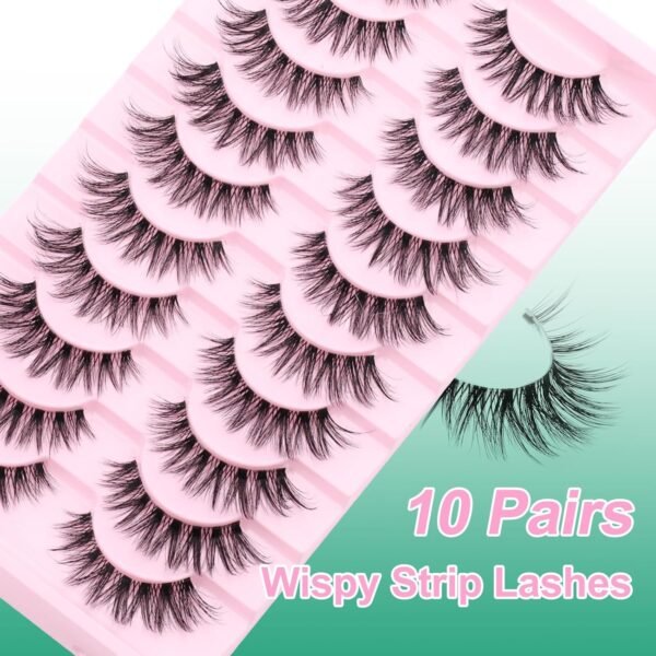 81bYtbIM2IL._SL1500_.jpg False Eyelashes Fluffy Look Strip Lashes Mink Wispy Fake Lashes Charming Fake Eyelashes By GEMERRY, 10 Pairs