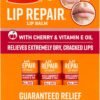 O'Keeffe's Lip Repair Lip Balm with Cherry & Vitamin E Oil - Stick (3 Pack) - Moisturizer for Extremely Cracked, Dry Lips