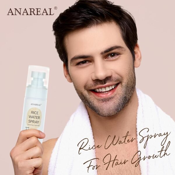 Hair Growth Serum, Rice Water for Hair Growth, Rice Water Hair Spray, Hair Growth Oil Spray for Women infused with Castor Oil and Biotin 2oz