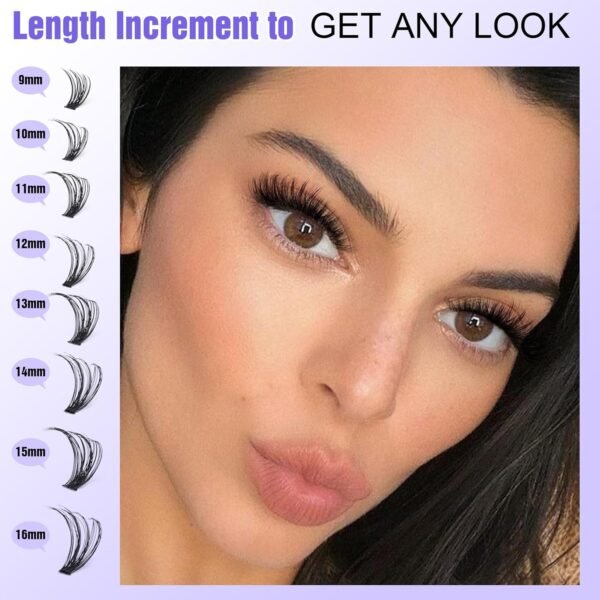 81c25y3BPnL._SL1500_.jpg Pawotence Lash Clusters 40D 280pcs Cluster Eyelash Extensions 9-16mm Mix Eyelash Clusters Lash Extension Individual Lashes for Self Application (40D, 0.07D, 9-16mm)