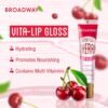 81c39hrI61L._SL1500_.jpg Ruby Kisses Broadway Vita-Lip Clear Lip Gloss (7 Pack) Ultra-Hydrating & Soothing Formula with Vitamins, High-Shine Non-Sticky Finish Lip Balm with Honey, Argan Oil, Shea, Mango Butter, Cherry, Peach