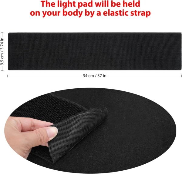 LOVTRAVEL New 31.5'' X 11.8'' LED 660nm Red Light and 850nm Near Infrared Light Therapy Devices Mat Large Wearable Pads Belt Wrap for Body Pain Relief