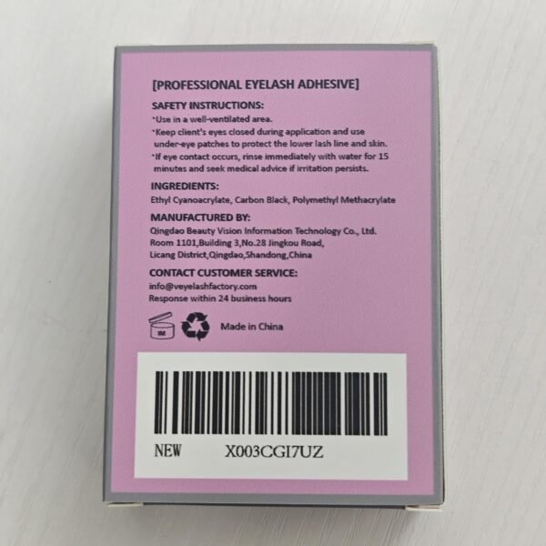 VEYES INC Lash Glue 5 ML 1-2 Sec Drying Time 8 Weeks Bonding Eyelash Extension Glue Black Adhesive for Professional Use Only