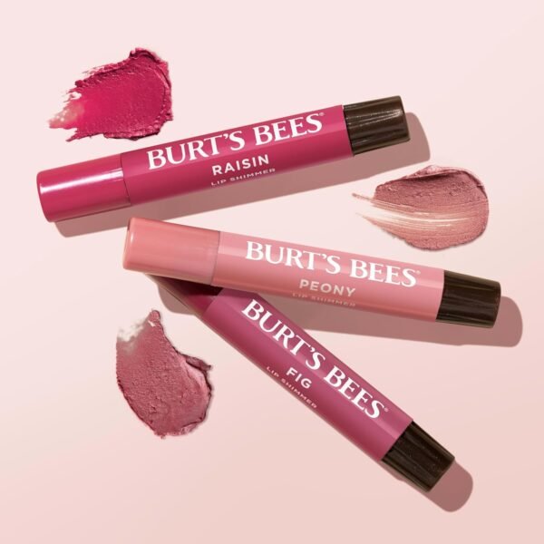 81d0Bgw7bcL._SL1500_.jpg Burt's Bees Lip Shimmer Nude Collection, Tinted Lip Balm Stick, Moisturizing for All Day Hydration with Natural Glowy Pigmented Finish & Buildable Color, 3 Warm Shades; Value Pack, 3 Tubes x 0.09 Oz