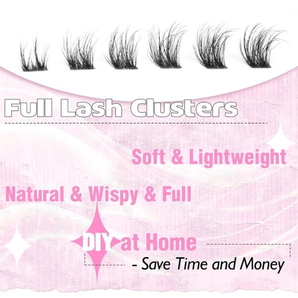 81d1cptVliL._SL1500_.jpg Lash Clusters Volume Eyelash Clusters Eyelash Extensions 168pcs DIY Individual Lashes Extensions 8-16MM Wispy Cluster Lashes by Ruairie