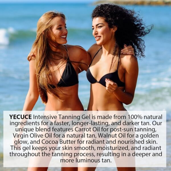 Brown Tanning Cream 5.25 Fl Oz,Lntensive Tanning Gel,Lnstant Tan Enhancer With Added Shimmer - Tan Accelerator Cream, Soft Intensive Luxe for Sunbeds &Outdoor Sun