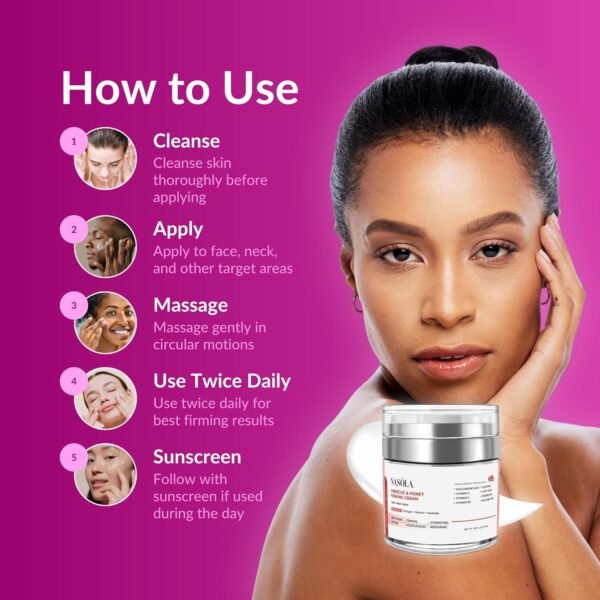 81dNGrPIFjL._SL1500_.jpg Hibiscus and Honey Firming Cream, Neck Firming Cream, Skin Tightening Cream, Skin Firming and Tightening Lotion for Face and Body, Anti-Wrinkle Facial Moisturizer with Collagen, 1.85 Oz/55ml