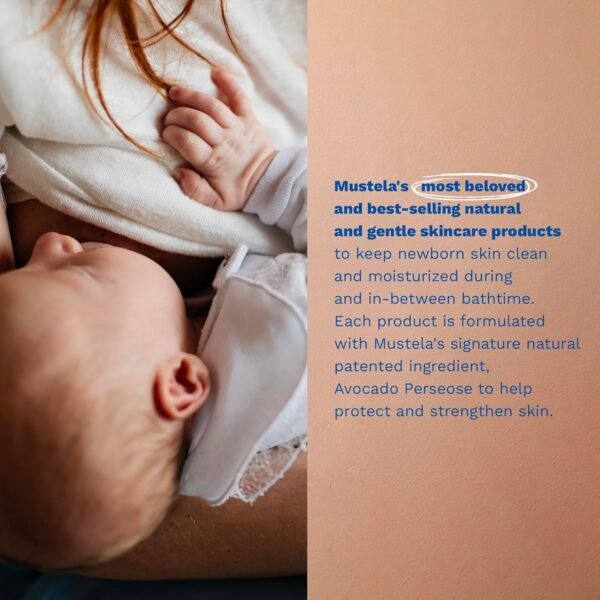 Mustela Newborn Arrival Gift Set - Baby Skincare & Bath Time Essentials - Natural & Plant Based - 5 Items Set