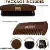 81duq9M1YqL._SL1500_.jpg Smooth Viking Beard Brush & Comb Gift Set for Men - Natural Boar Bristle Hair Brush & Wooden Comb, Boar Brush for Facial Hair Styling, Grooming & Beard Shaping Tool, Men Hair Products - Brown