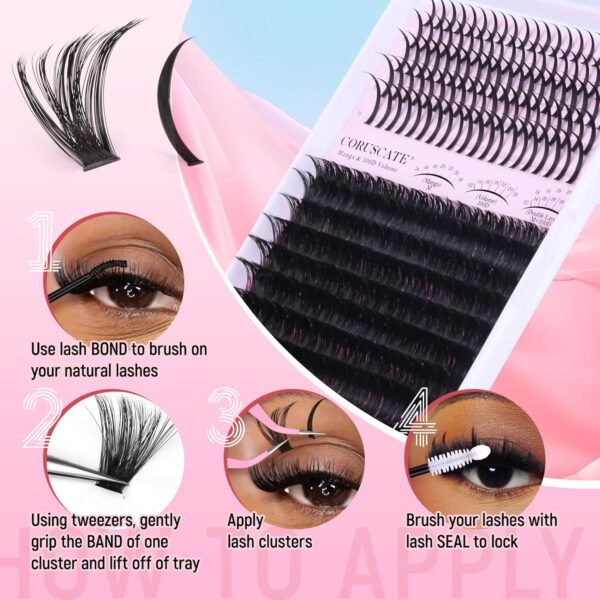 81dv7W3RCAL._SL1500_.jpg Lash Clusters 100D Long 12-20mm Lash Spikes Eyelash Clusters Volume Individual Lashes DIY Spiky Lash Extension Mega Cluster Eyelash Extensions Mink Strips Lashes Thick by CORUSCATE
