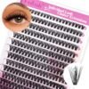 81eGHC0Y8L._SL1500_.jpg Fadlash DIY Lash Clusters Individual Eyeslash Extensions Volume Lash Clusters Thick Band Wispy Natural Eyelash Extension Large Tray (40D-0.07-D, 8-16mm)
