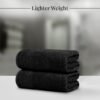Tens Towels Pack of 8 Towels Set, 2 Extra Large Bath, 2 Hand, 4 Washcloths, 100% Cotton, Lighter Weight, Quicker to Dry, Super Absorbent, Perfect for Bathroom, Black