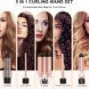 81eQINUgjyL._AC_SL1500_.jpg Curling Iron Set 5 in 1,MAXT Curling Wand Set Interchangeable Triple Barrel Curling Iron and Curling Brush Ceramic Barrel Wand Curling Iron(0.35”-1.25”)