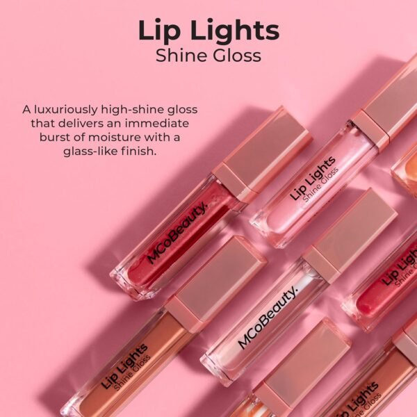 81ee2DC09mL._SL1500_.jpg MCoBeauty LipLights Shine Gloss, Clear, Gloss for Irresistible Lips, Vegan, Cruelty Free Cosmetics