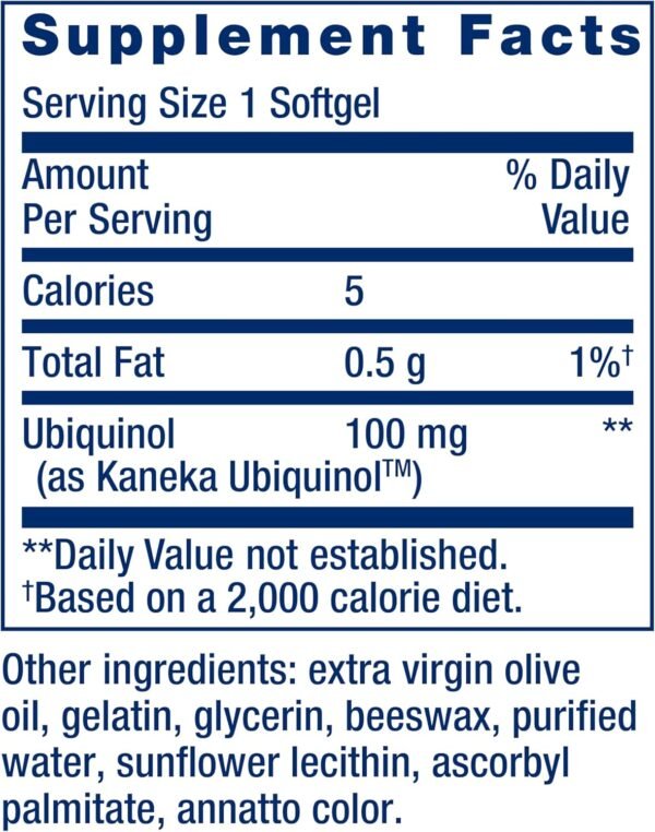 Life Extension Super Ubiquinol CoQ10 100 mg – For Heart Health & Anti-Aging - Cholesterol & Energy Management Supplement – Coenzyme Q10 for Organs - Gluten-Free, Non-GMO – 60 Softgels