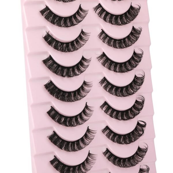 81f72YTp2SL._SL1500_.jpg wiwoseo False Eyelashes Russian Strip Lashes Natural Look Lashes Wispy Volume Russian Lashes 3D Effect Fake Eyelashes 10 Pairs Pack