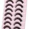 81fDkquE7mL._SL1500_.jpg wiwoseo False Eyelashes Russian Strip Lashes Natural Look Lashes Wispy Volume Russian Lashes 3D Effect Fake Eyelashes 10 Pairs Pack