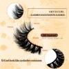 81fdUkus3rL._SL1500_.jpg Faux Mink Lashes Fluffy 3D False Eyelashes 18mm Wispy Volume Lashes that Look Like Extensions 5 Pairs Strip Lashes by FOINEMYED