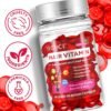 Hair Treatment Serum - Hair Vitamin Serum Capsule - Hair Styling Serum with Vitamins A C E Pro B5 - No Rinse with Moroccan, Macadamia & Avocado Oil for Women & Men - 40 Capsules(2 Pack), Red