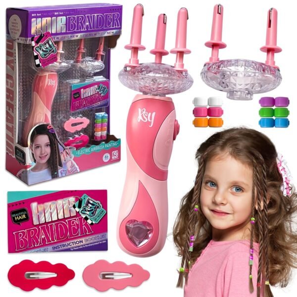 81g0eLL4OjL._SL1500_.jpg Automatic Hair Braider Machine for Girls, Electric Hair Twister Styling Tool with DIY Accessories, Easy Braiding Kit, Gift for Teen Girls