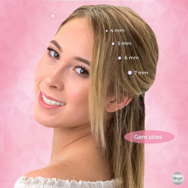 blinger Glimmer Collection Refill Pack | Birthday Party | 12 Discs – 180 Gems | Bling in Brush Out | Works with blinger Hair Styling Tool (Multicolored)