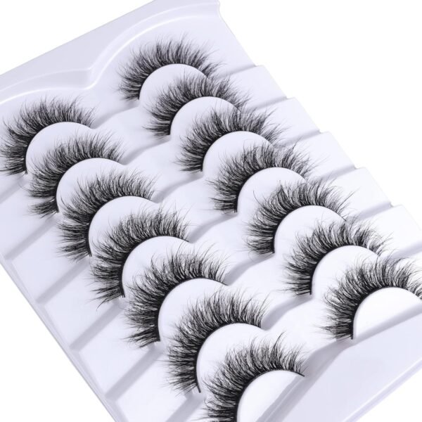81g6NY1Z3iL._SL1500_.jpg False Eyelashes Cat Eye Lashes Faux Mink Lashes Natural Look Fluffy Wispy Lashes That Look Like Extensions Pestañas Postizas D Curl Lash Strips Short Fox Eye Lashes 7 Pairs Pack