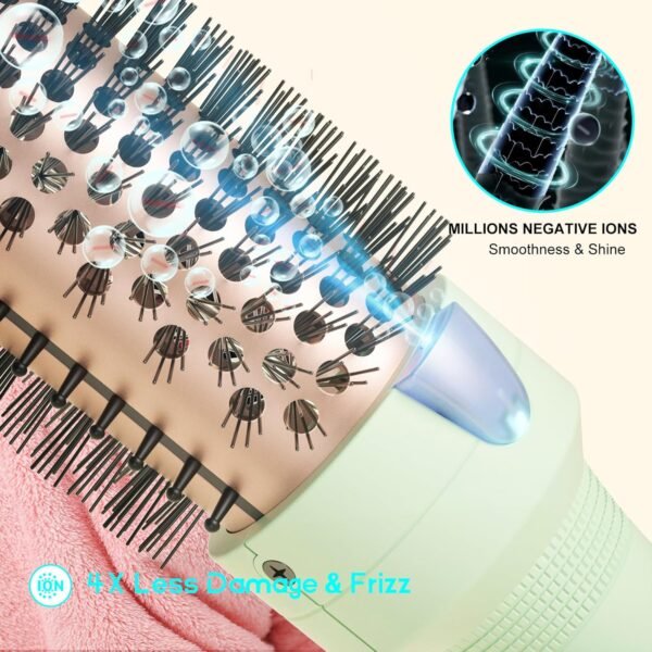 81g7xUUnBcL._AC_SL1500_.jpg K&K Pro Thermal Brush, 1 1/2 Inch Ionic Heated Round Brush for Blowout Look, Tourmaline Ceramic Hot Bristle Get Natural Curls, Creates Salon-Quality Blowouts, Dual Voltage for Travel