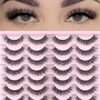81gCeujiuuL._SL1500_.jpg FARRED Natural Lashes Short Eyelashes Wispy False Mink Lash Pack 14 Pair Natural Look Fluffy Cat Eye Strip Eyelash Small Fake Lashes Full Pestañas Sets for MUA and Beginners Daily Makeup (F1 | 8-14mm)