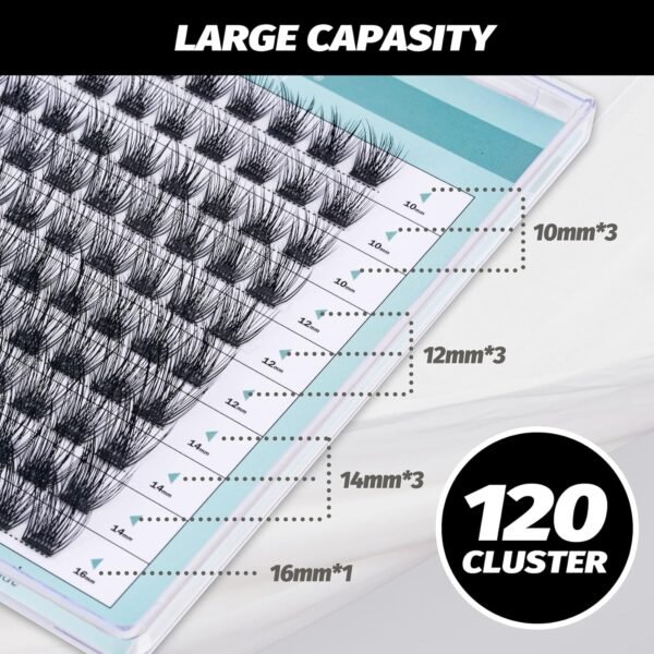 81gSIJ6TceL._SL1500_.jpg DIY Eyelash Extension Lash Clusters 120 Clusters False Eyelash 3D Effect Individual Natural Lashes Set at Home Eyelash Extension Kit Lashes Pack Volume Mixed