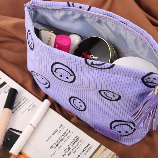 81gTIp9YxML._AC_SL1500_.jpg Makeup Bag Small Cosmetic Pouch: Cosmetic Bag for Purse - Cute Make up Bags with Tassel - Gifts for Teen Girl (02-Purple)