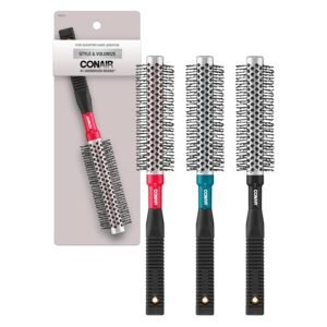 81gjQfmg6KL._SL1500_.jpg Conair Style & Volumize Metal Round hair brush - Blow Drying brush - Hairbrush for Short Hair Length - Color at random -1 Count