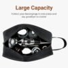 Elviros Travel Toiletry Bag for Women and Men, Lightweight Makeup Bag Hanging Dopp Kit with Shaving Compartment Cosmetic Organizer Small Tool Bag Travel Essentials, Black