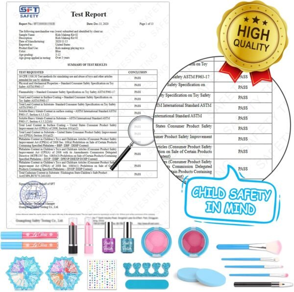 Kids Makeup Kit Toys for Girl, Princess Toys Makeup Sets with Washable, Toddler Dress-Up Toy for 3 4 5 6 7 8 9 Year Old Girls Chrismas Birthday Party