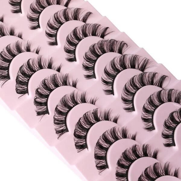 81hKhyYkqyL._SL1500_.jpg wiwoseo Eyelashes Russian Strip Lashes Fake Eyelashes Russian Volume Natural Wispy Lashes 15MM Natural Lashes 10 Pairs Pack