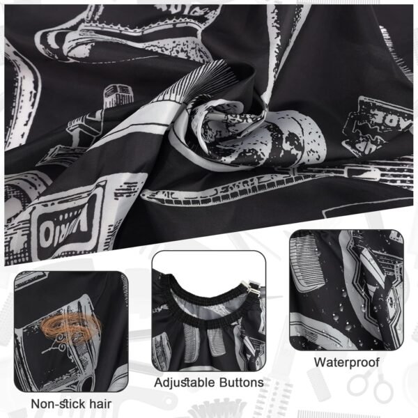 81hRKfRDfJL._SL1500_.jpg NICEMOVIC Hair Cutting Barber Cape for Men Women Kids with Neck Duster Brush and Barber Brush, Professional Barber Accessories Cleaning Supplies for Salon Haircut Styling