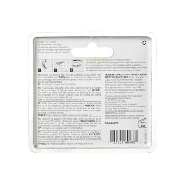 81hVGqHPgbL._SL1500_.jpg Kiss Strip Lash Adhesive With Aloe (Clear)