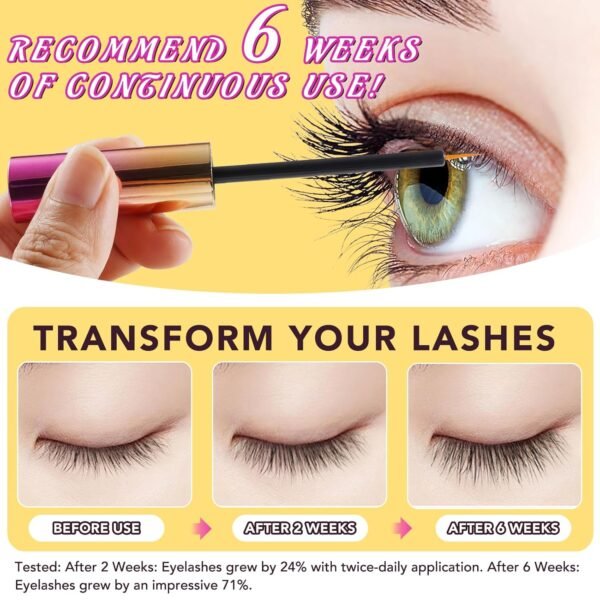 Eyelash Growth Serum - Eyelash Serum to Grow Lashes, Lash Serum for Eyelash Growth to Boost Thicker, Fuller, and Longer Lashes, Eye Lash Serum Growth for Women