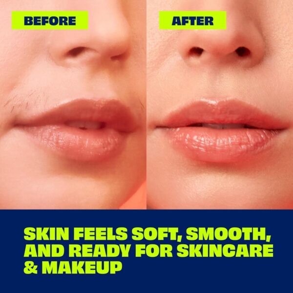 NAIR Exfoliating Facial Hair Removal Cream for Women - Smooth Skin Solution with Collagen for Sensitive Skincare