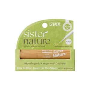 81iCEGL-PyL._SL1500_.jpg KISS Sister Nature, Lash Glue, Strip Lash Adhesive, Clear, Includes 1 Lash Adhesive, Long Lasting Wear, Can Be Used with Strip Lashes and Lash Clusters