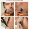 [2025 Upgraded Beard & Body Hair Trimmer for Men [All-in-One] USB-C Fast Charging, Groin & Ball Hair Painless Electric Shaver, Travel Razors, Waterproof Wet/Dry Groomer, Black(Lite)