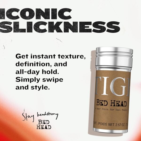TIGI Bed Head Hair Wax Stick for a Soft, Pliable Hold, Hair Care Slick Back Stick Styling Product with Beeswax & Japan Wax, 2.57 oz