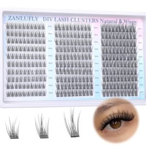 81ibzSIpoWL._SL1500_.jpg Lash Clusters Wispy Eyelash Clusters C-Curly Individual Lashes zanlufly Natural 300Pcs Cluster Lashes Eyelash Extension 10 12 14MM DIY Lash Extension